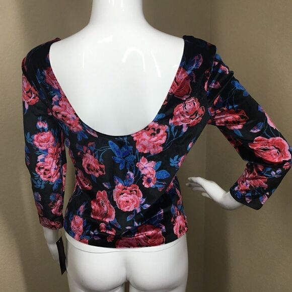 Material Girl Velvet Crop Top C4 - Picture 2 of 6